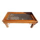 Table basse bois et fer style indien
