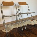 Pair of LALLEMAND folding chairs