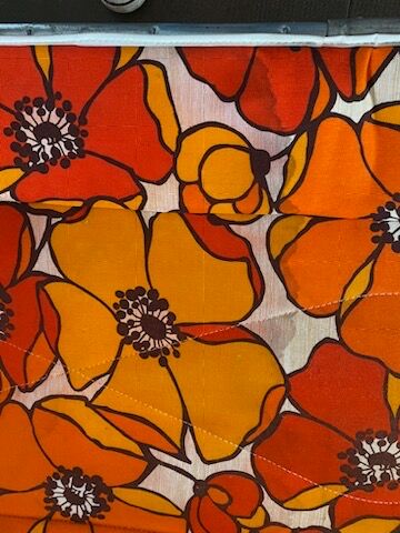 Orange vintage deckchair