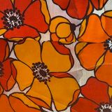 Orange vintage deckchair