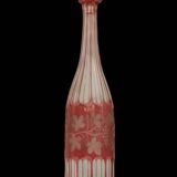 Old Baccarat crystal decanter with grape vine leaf decor