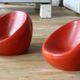 Pair of "space age" armchairs, fibreglass, 1960s