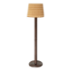 Wooden column floor lamp by Charles Dudouyt, 1940s