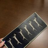 Silver dachshund knife holder