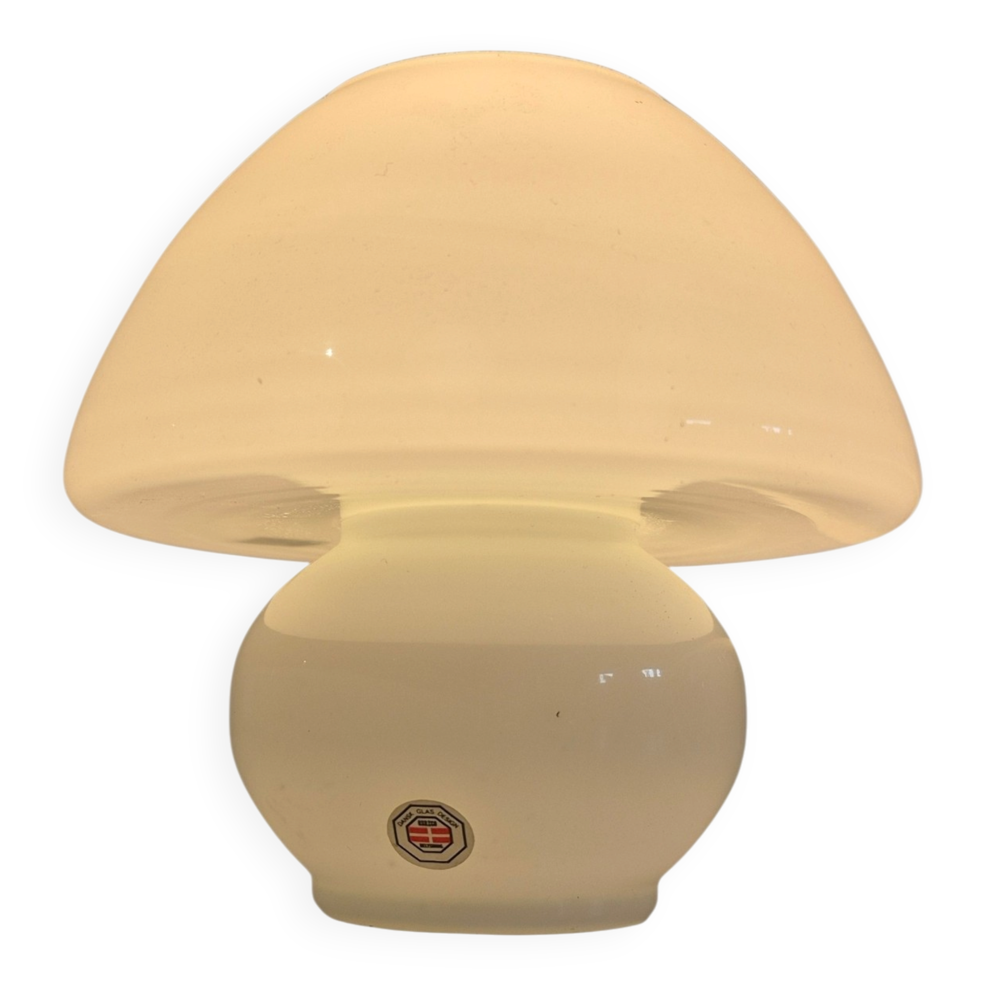 Small XS Odreco Dansk Glas Design mushroom glass lamp Denmark 13,5 cm