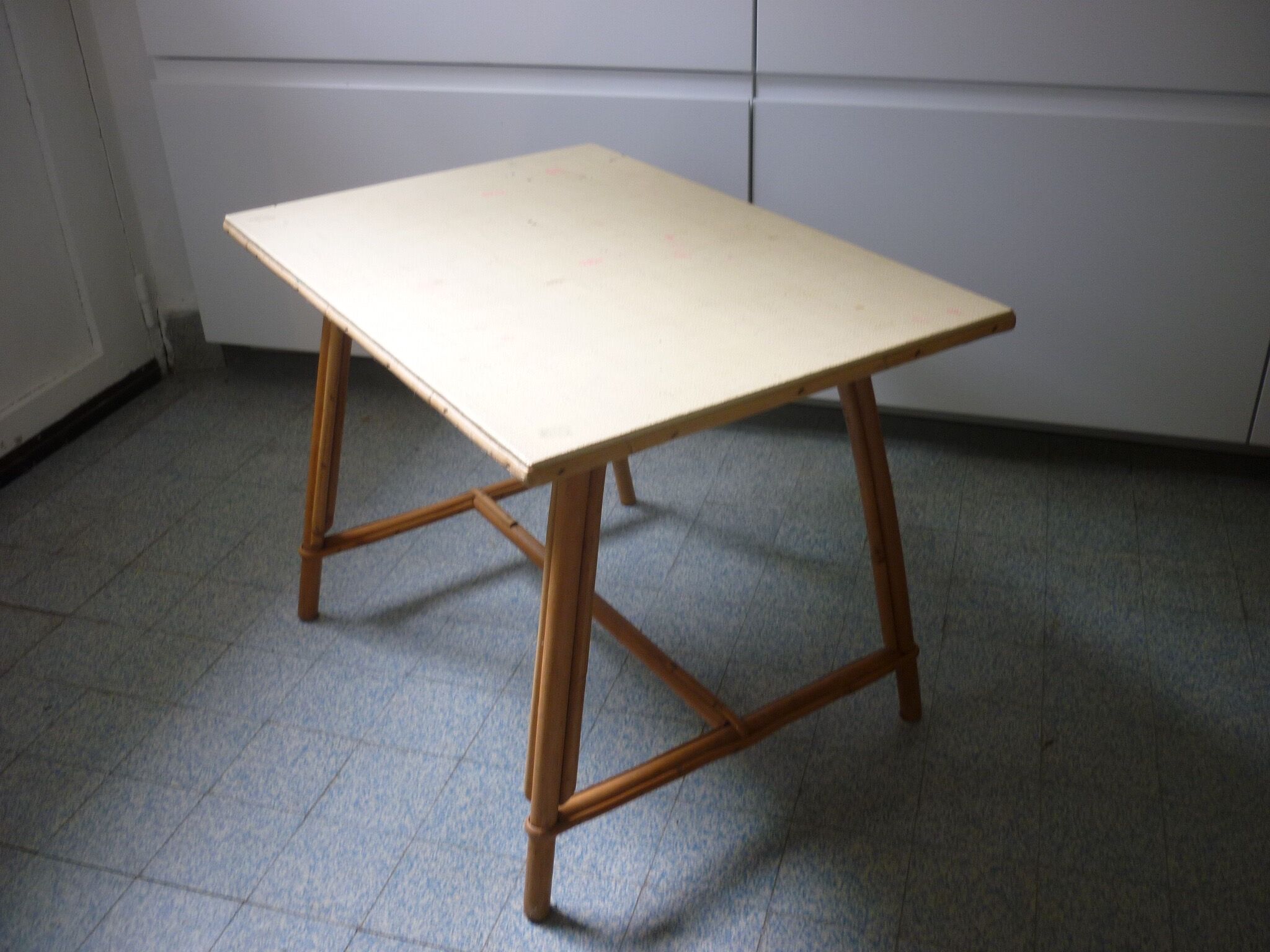 Vintage rattan table