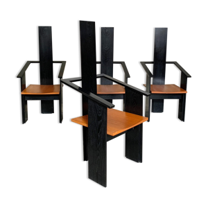 set de 4 chaises graphique