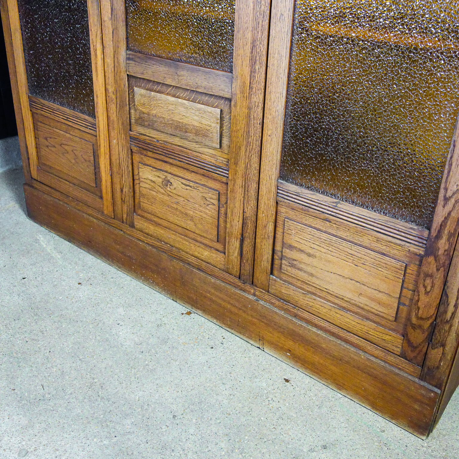 Art deco bookcase with stained glass windows - 1930s