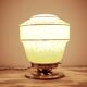 Clichy glass table lamp with a golden trim