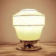 Clichy glass table lamp with a golden trim