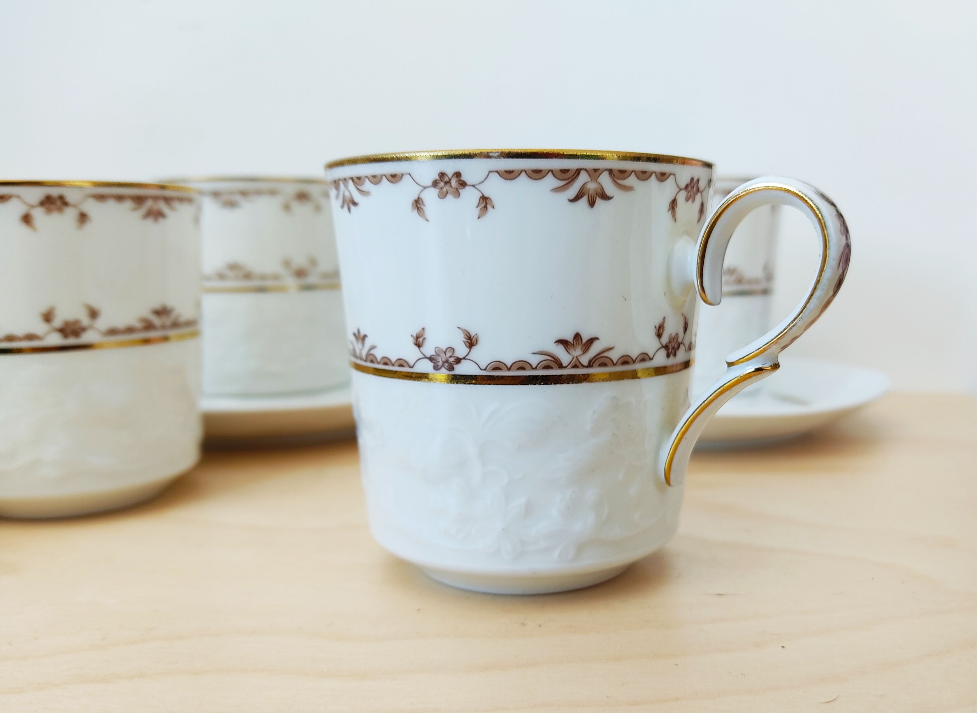 Ensemble de 6 tasses et 5 sous-tasses Bavaria
