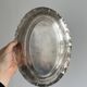 Antique hollow silver-plated metal dish