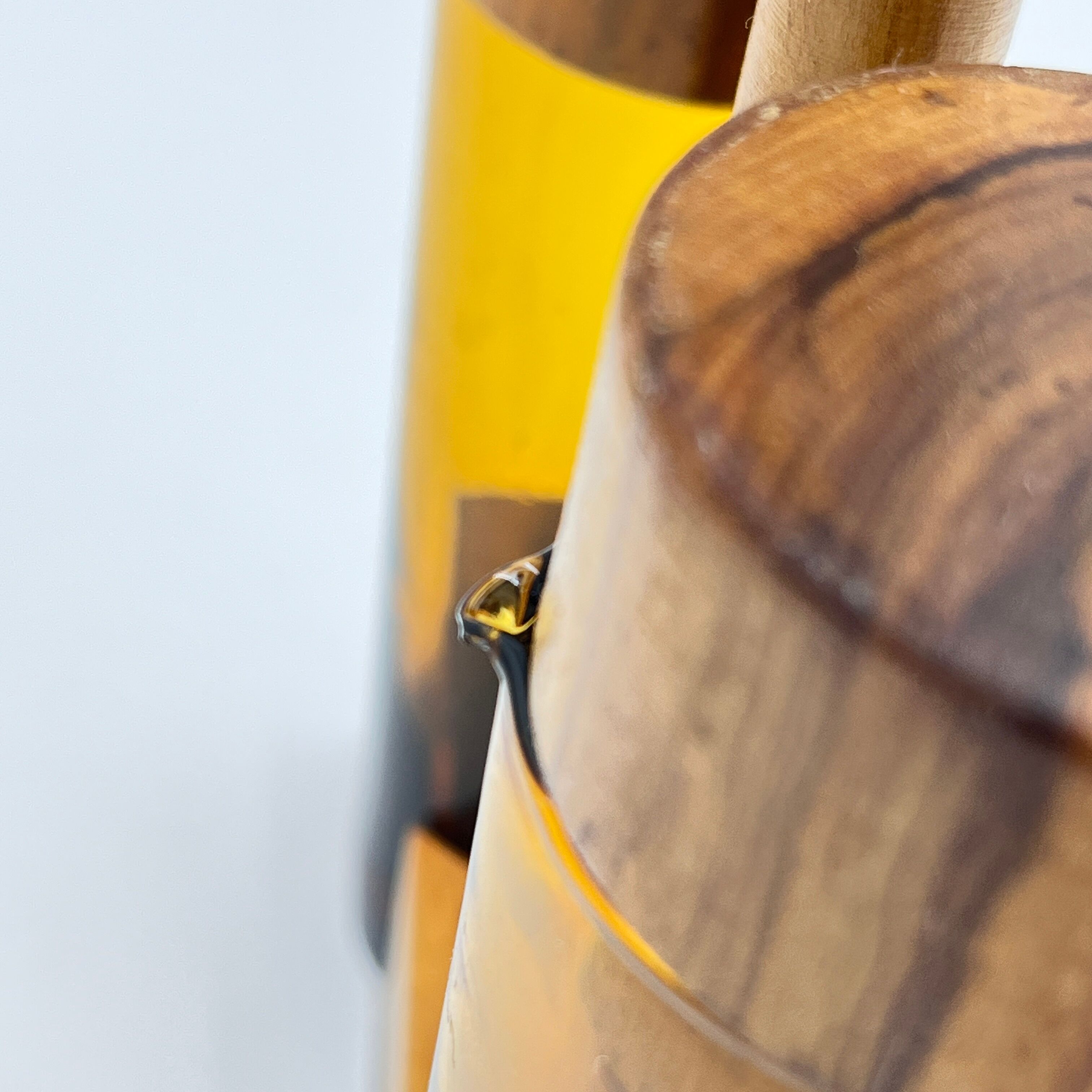 Oil & vinegar set in olive wood