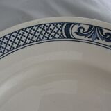 Set of 6 flat plates 1900 Faience K&G Luneville Yvetot L2
