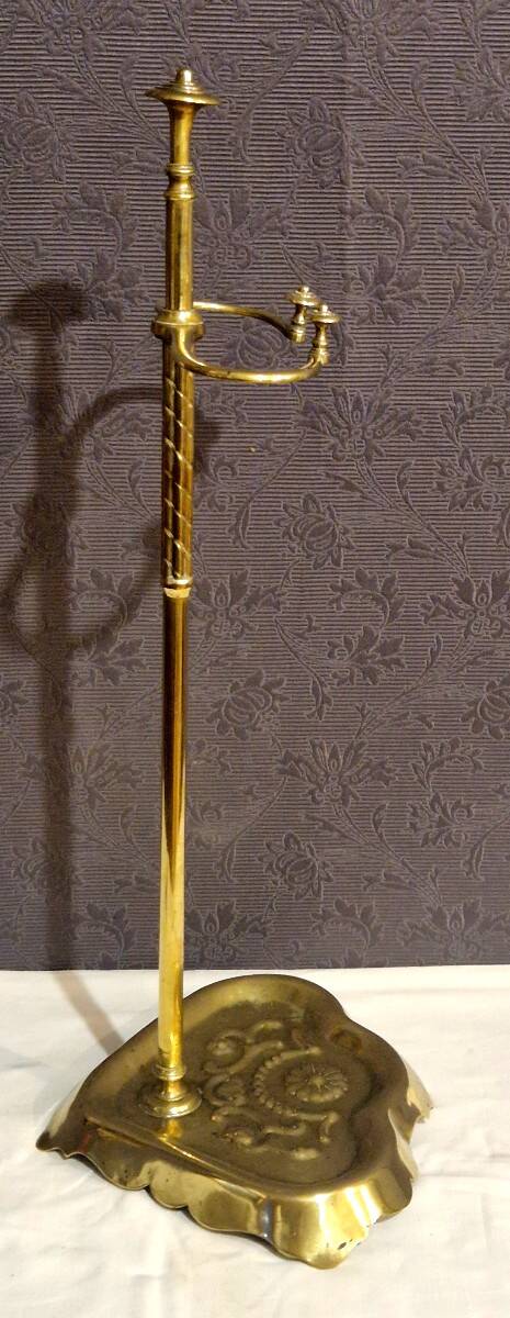 Fireplace tool set or umbrella stand in brass "Grandry fils"