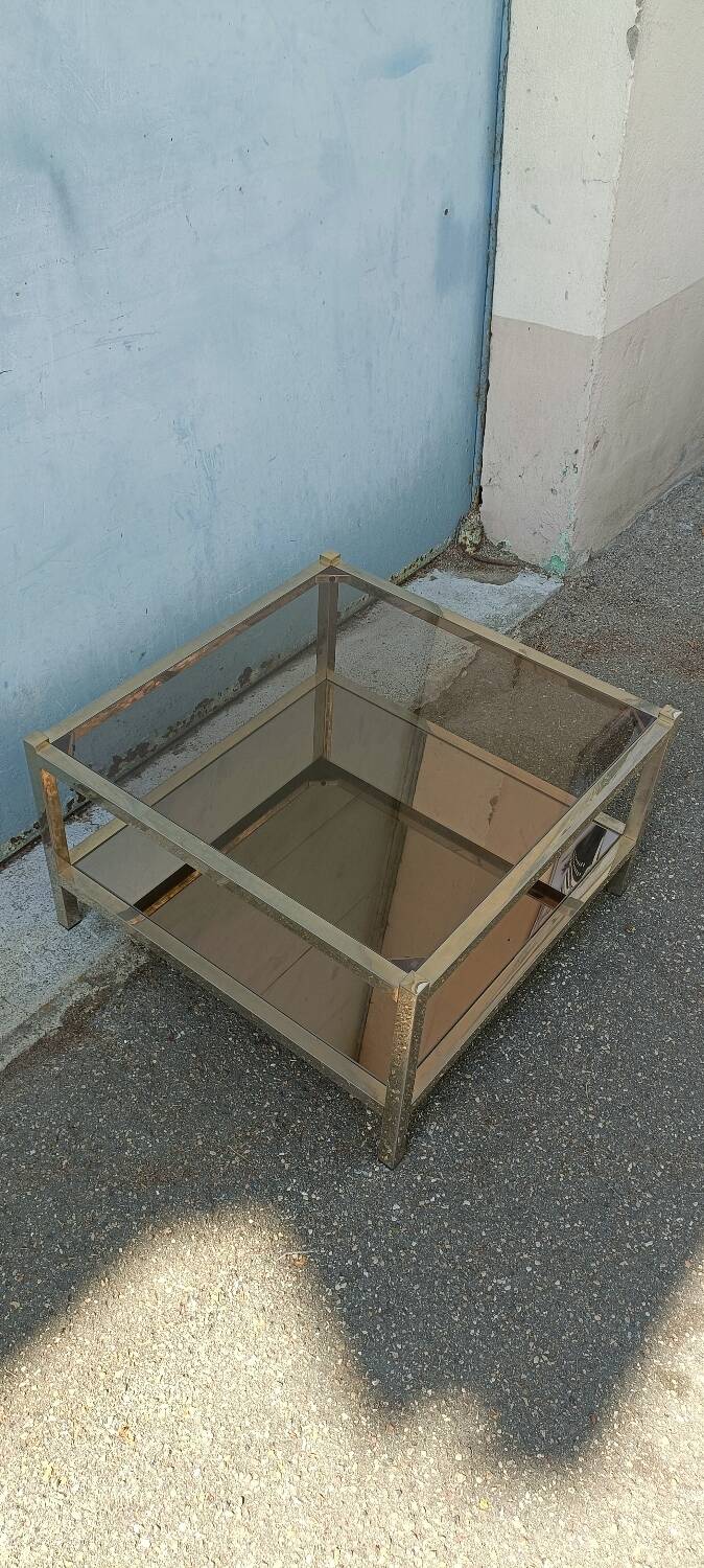 Vintage chrome coffee table