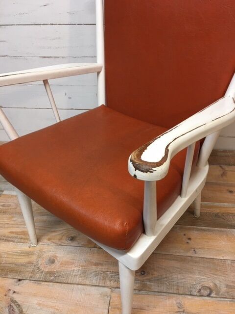 Fauteuil scandinave Baumann coussins d'origine 1960