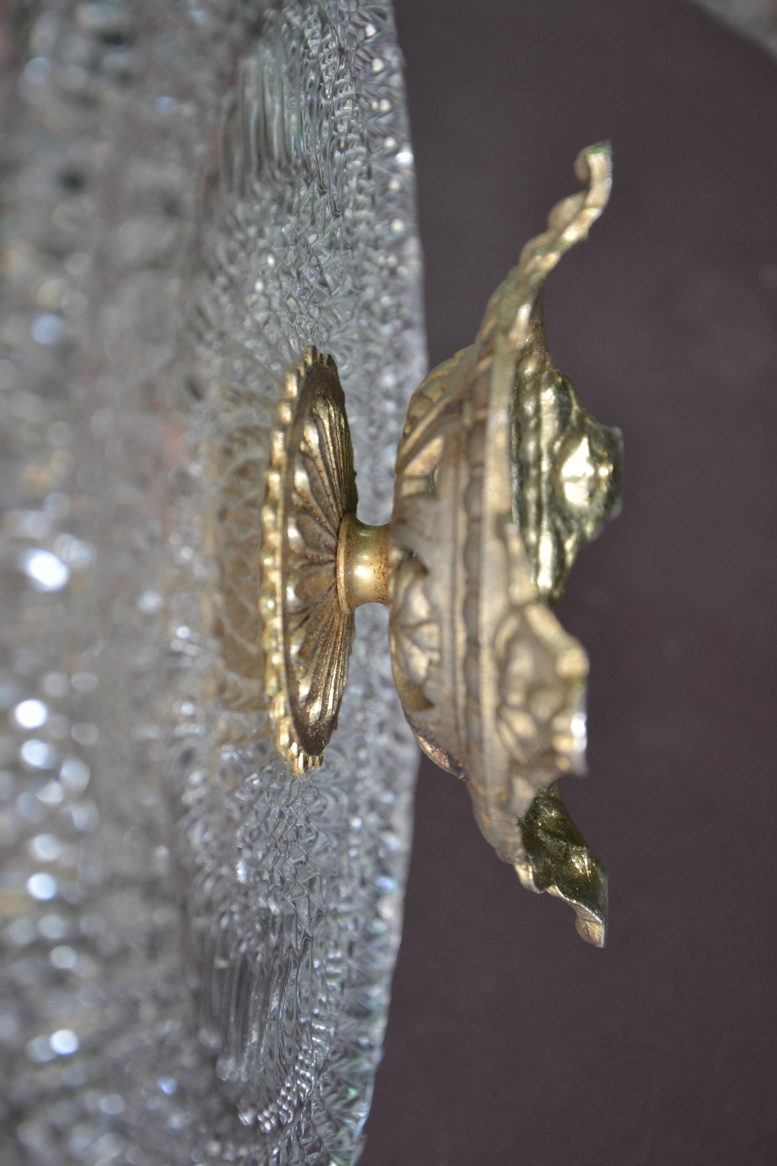 Présentoir, serviteur en cristal, onyx et bronze