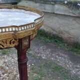 Antique Louis XVI style side table with marble top
