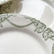 Flat plates terre de fer green creil & montereau labrador model "napoleon" 1890s