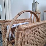 Rattan magazine holder
