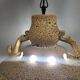 Glazed ceramic pendant light, West Germany 1960-70