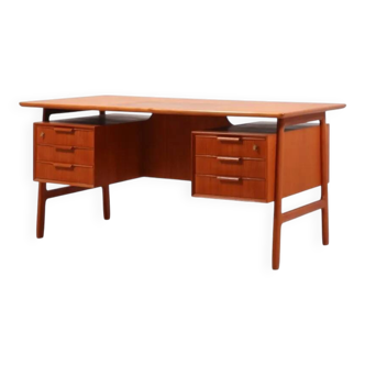 Executive teak writing desk "No. 75" by Gunni Omann for Omann Jun Møbelfabrik