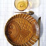 Assiettes vintages, Poissons en barbotine