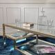 Vintage gold and silver coffee table