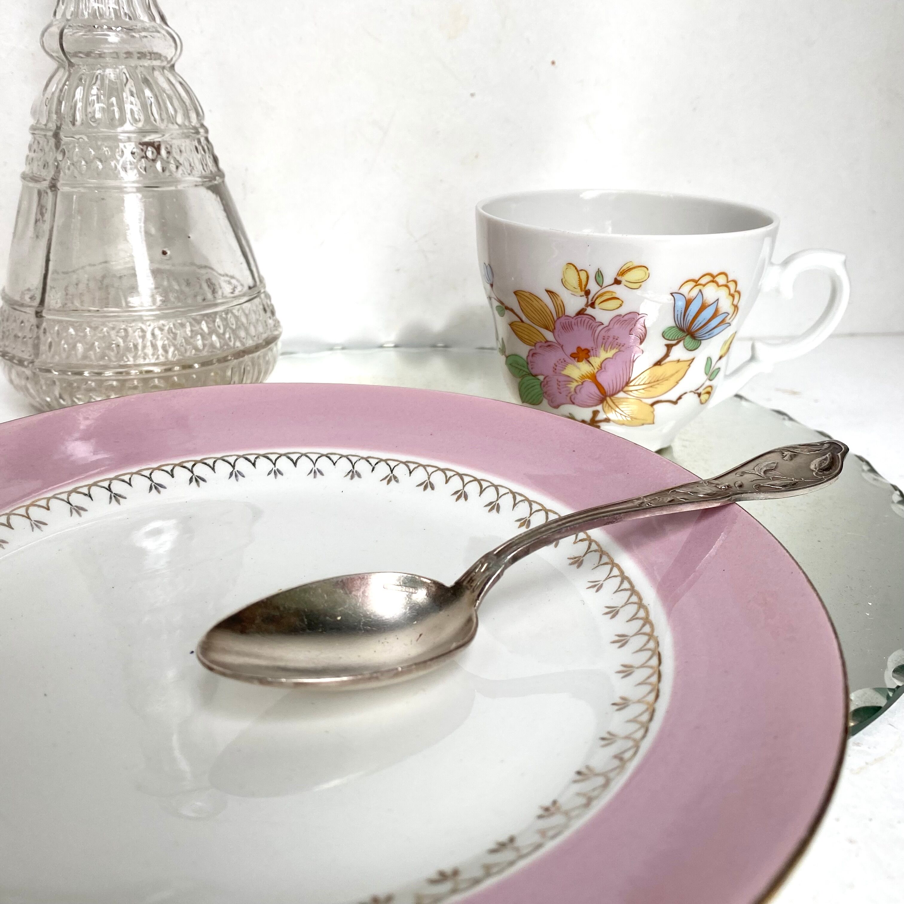 Antique porcelain dessert plates