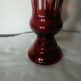 Crystal vase boheme st louis or val saint lambert decor grave
