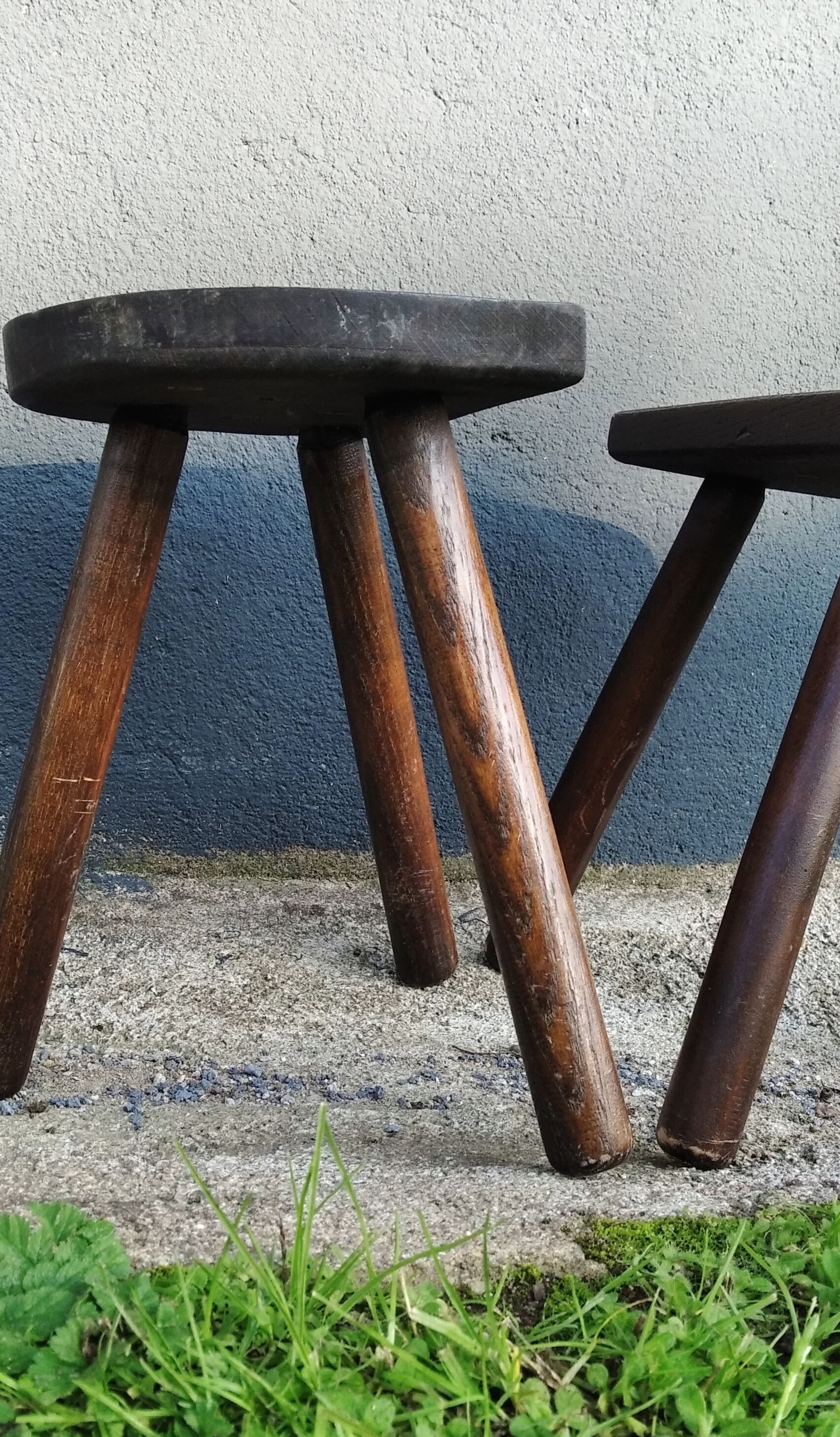 Duo de tabourets de ferme