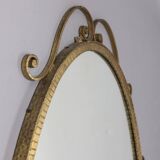 Miroir en métal doré conçu par Pier Luigi Colli, années 1950