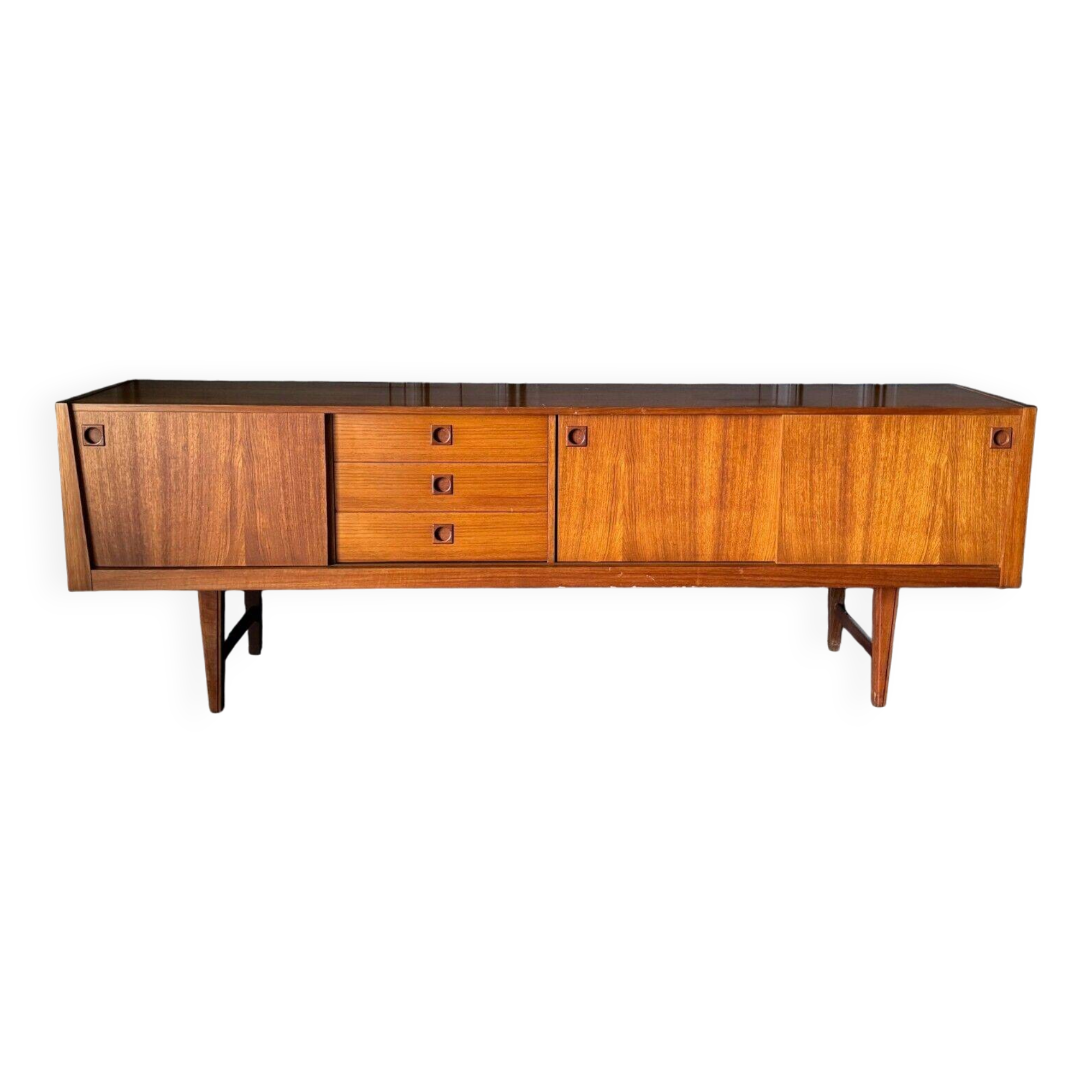 Scandinavian sideboard with 3 sliding drawers, 1960