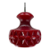 Red glass pendant by Peill and Putzler 1960