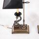 Paire de lampes « cygnes » en laiton