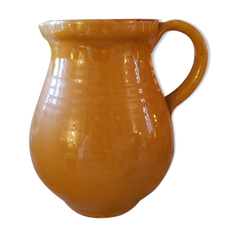 Vintage enamelled ceramic pitcher