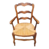 Fauteuil paillé ancien