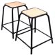 Pair of vintage industrial workshop stools