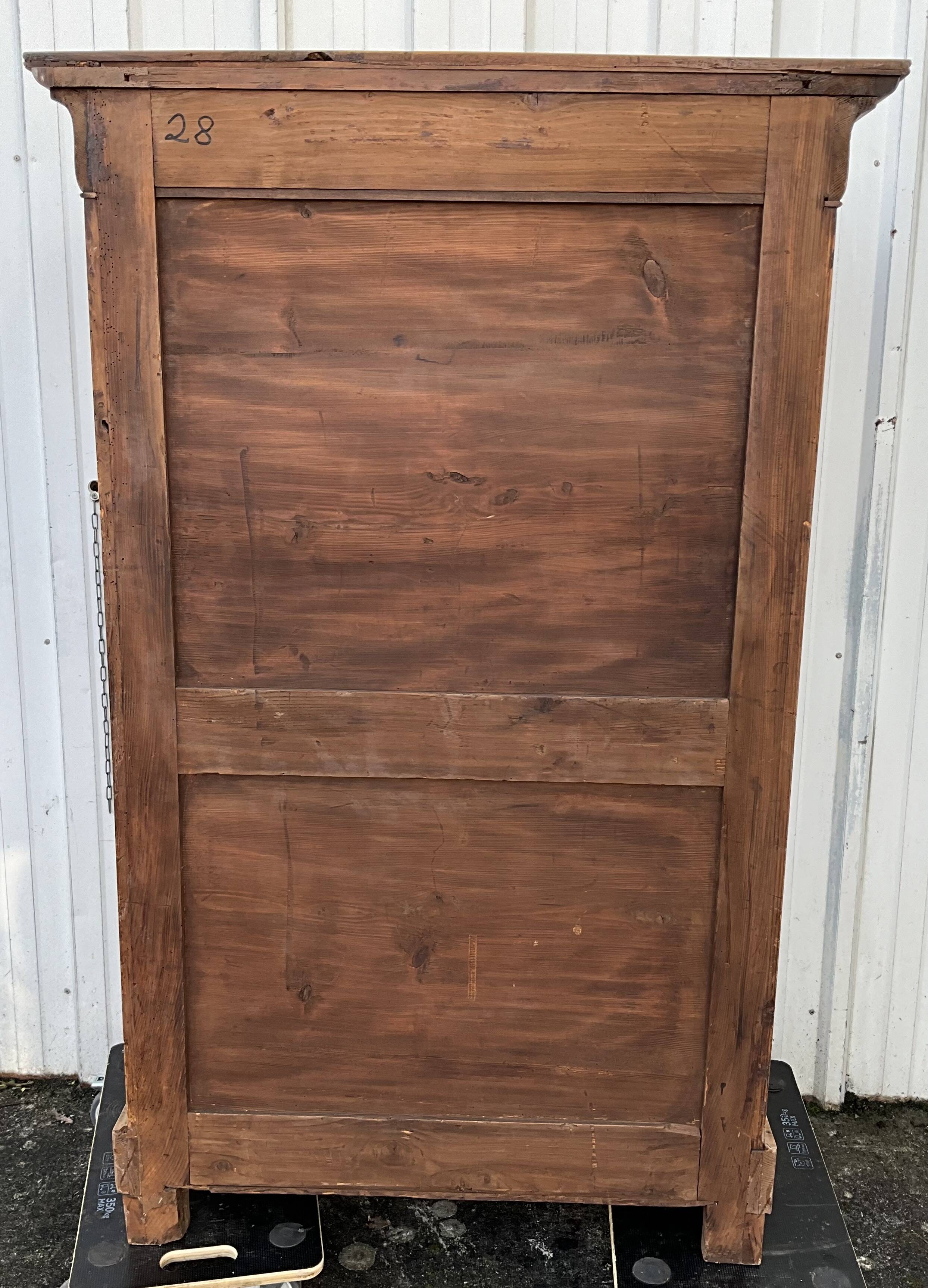 Louis-Philippe secretary, mid-19th century, in walnut burl.