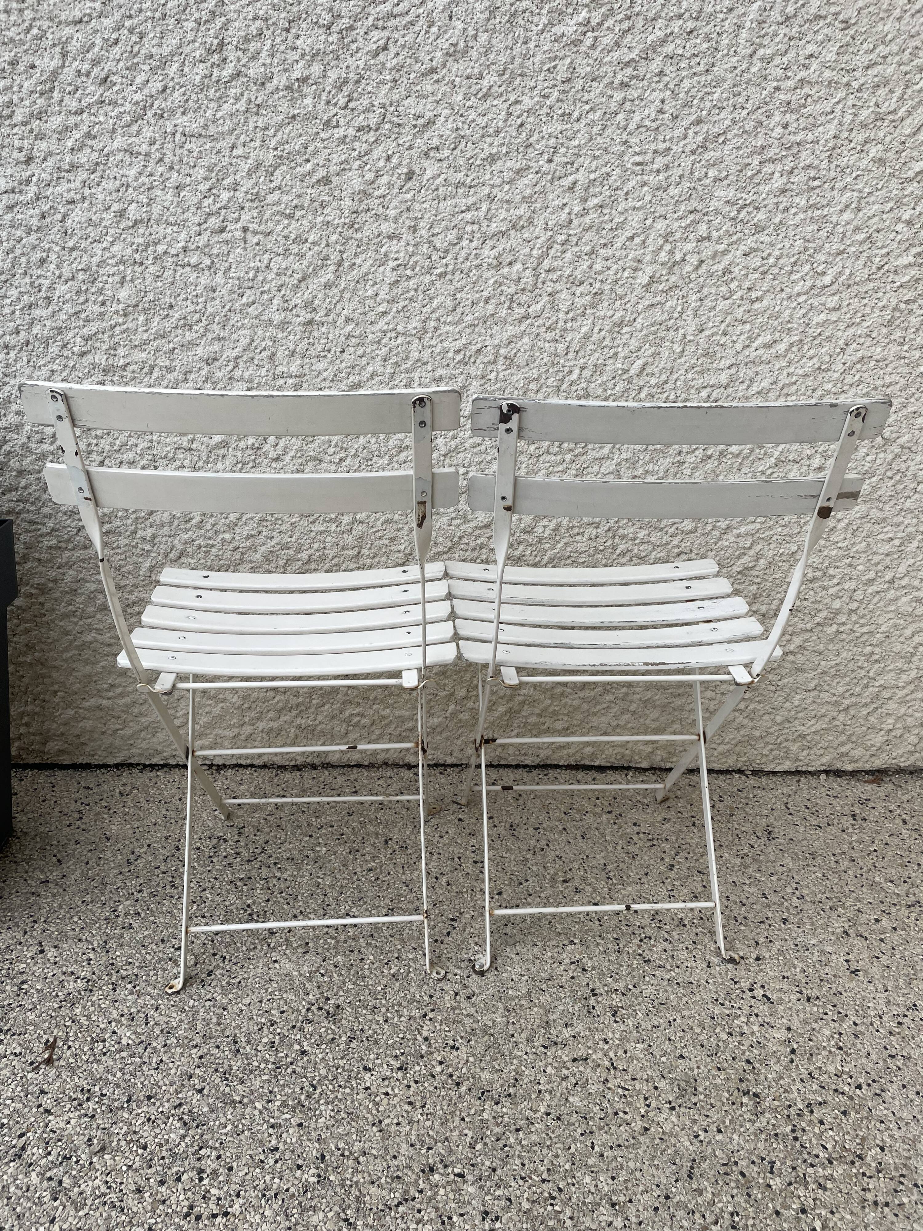 Pair of vintage folding chairs