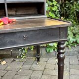 Flat desk louis philippe style in blackened pear tree