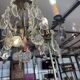 Lustre cage 9 lights with pendants Louis XV