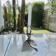 Floral bronze candlestick, Art Nouveau style, 1930s-1940s.