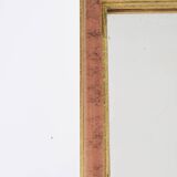 Miroir ancien en bois, doré, teinte rose