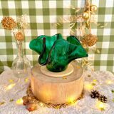 Green glass cup with original shape