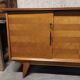 Vintage sideboard 1950 oak foot compass