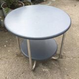 Bauhaus round table with double gray tops