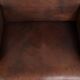 Set of 4 nicely finished dining chairs/side chairs with armrests made of cowhide leather