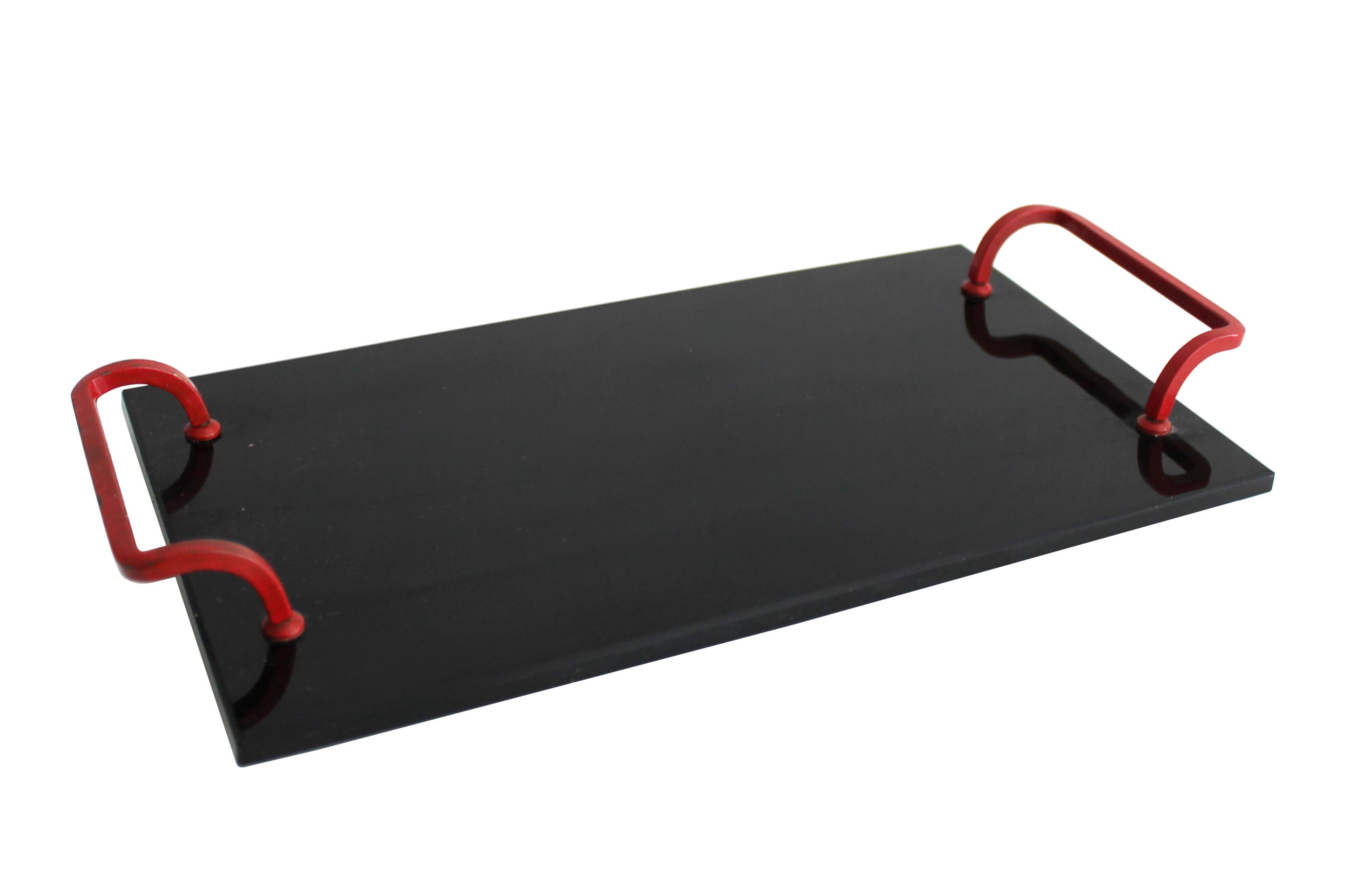 1930's Black Opaxite Glass Serving Tray